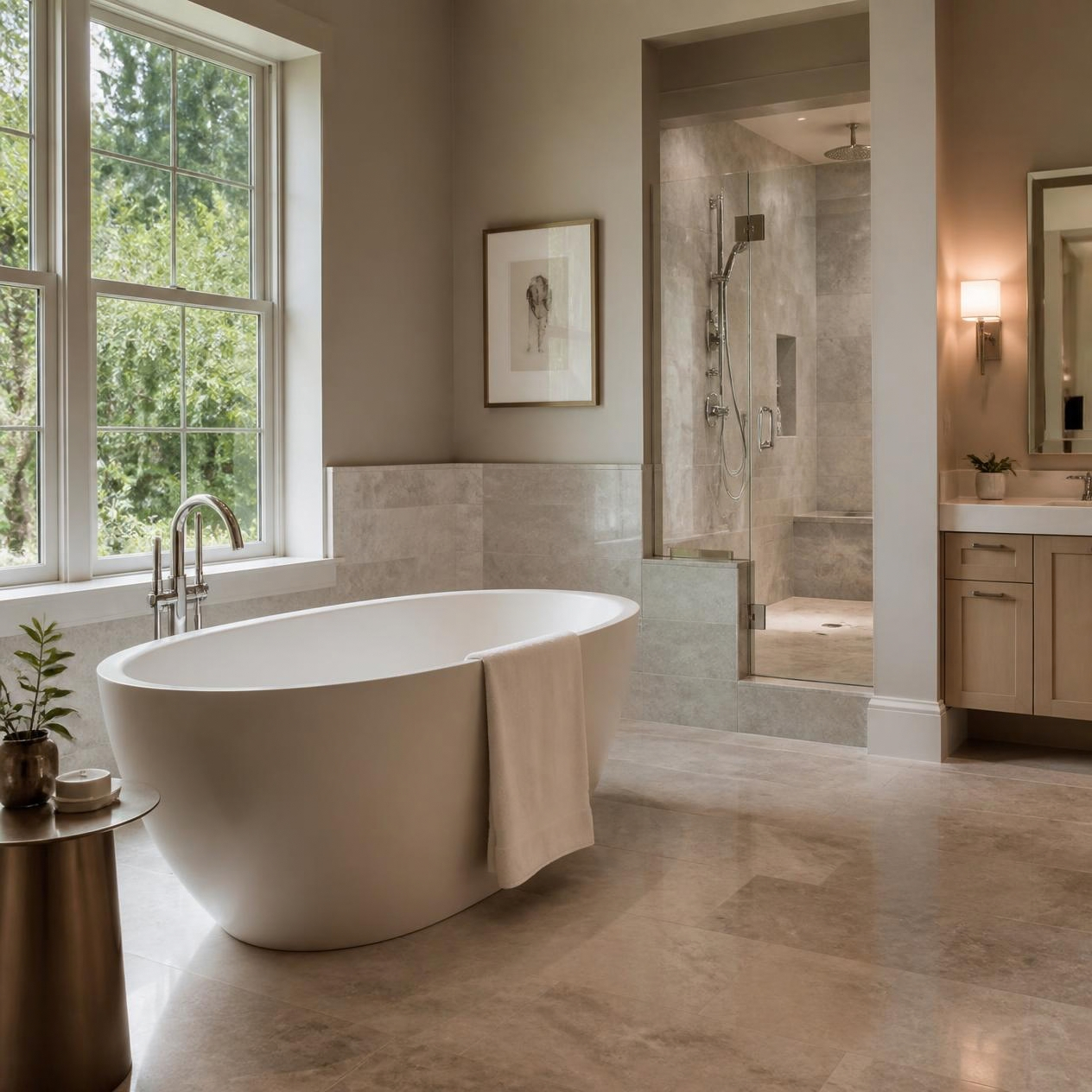 Primary bathroom tub